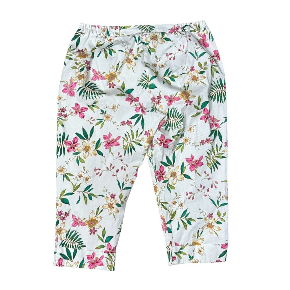Rafaella Floral Capri Pants Size 20W - Picture 2 of 7